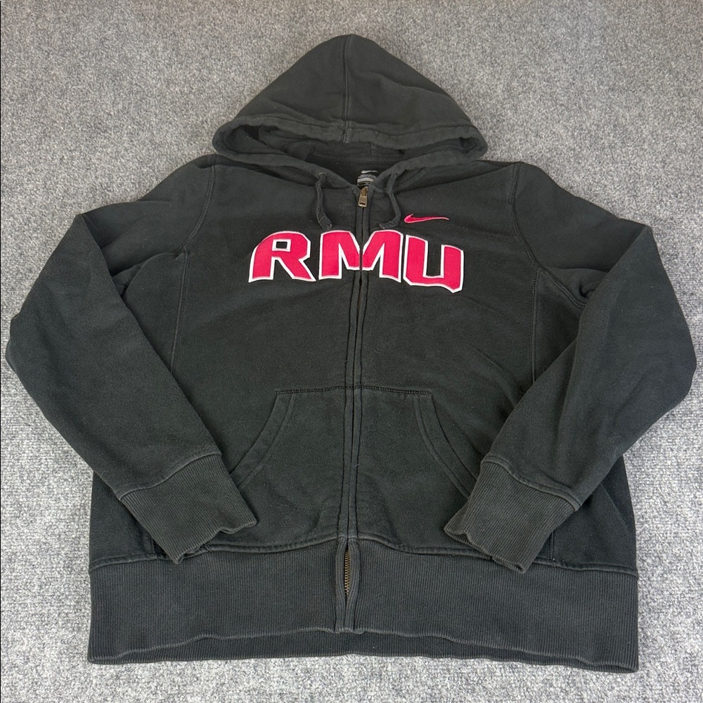 Nike Black Hoodie with Pink Logo